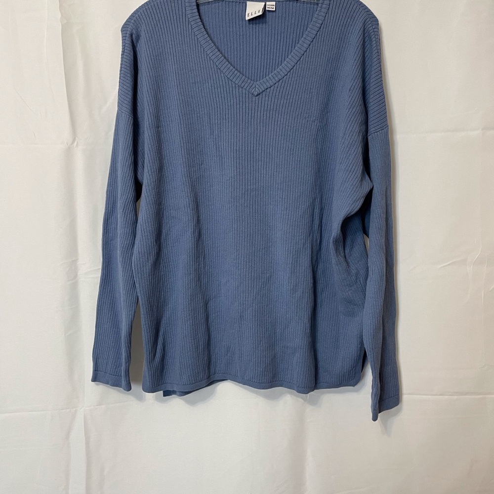 Elle V-Neck Shirt Blue Women’s Medium